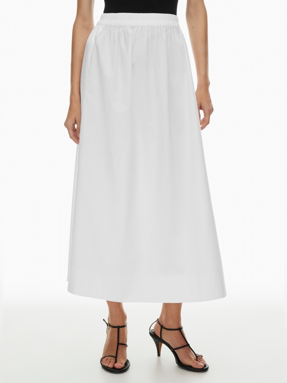 NWT Aritzia - Babaton Classic White Elastic-Waist Maxi Skirt Size S